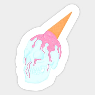 Ice Cream Skull Sticker